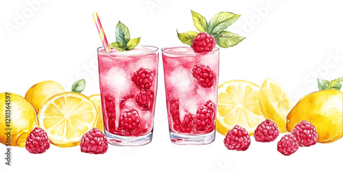 Assorted Sweets, Refreshing Drinks, and Gourmet Food Items on Transparent Background

