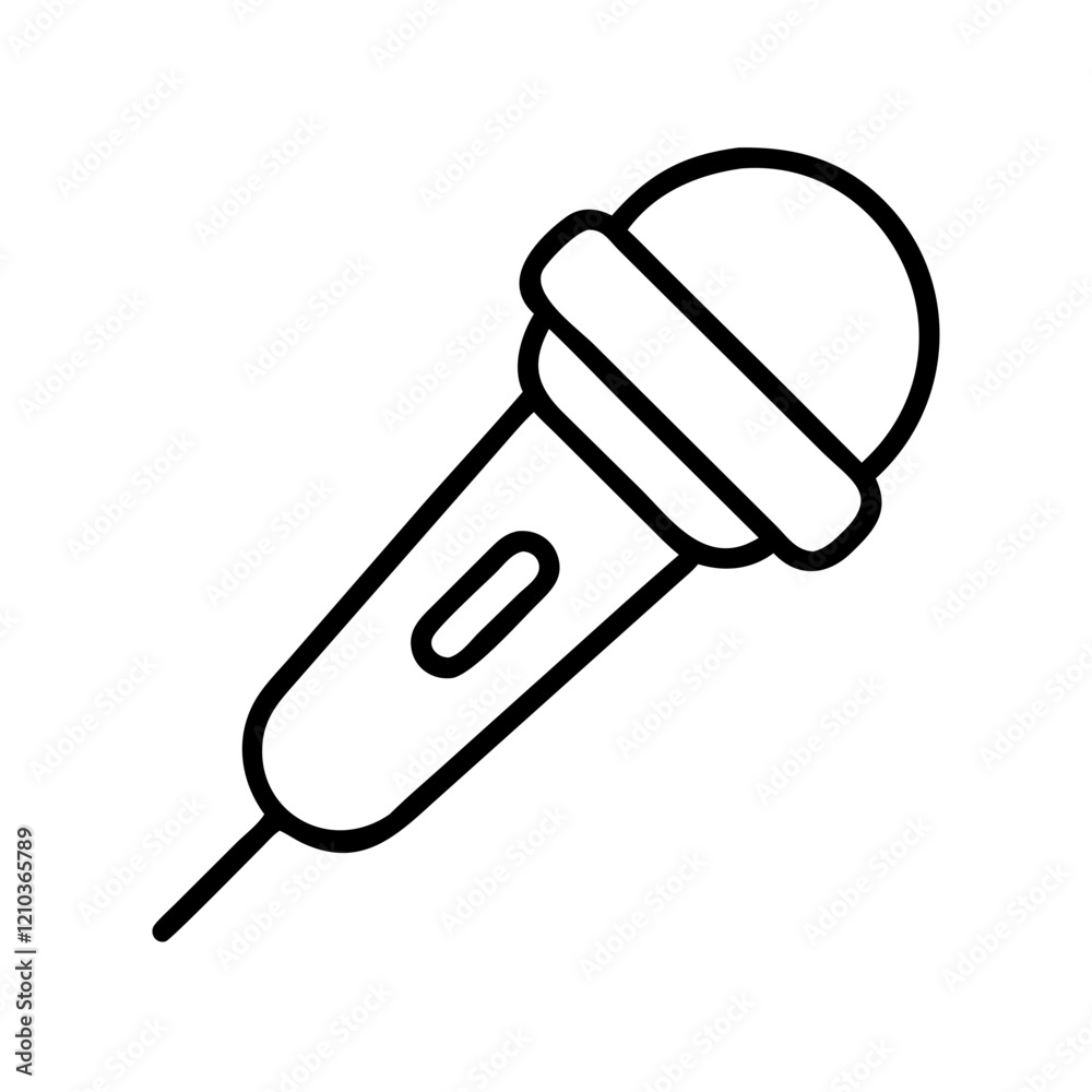 microphone icon, microphone line art - simple line art of microphone, perfect for microphone logos and icons microphone icon, microphone line art - simple line art of microphone, perfect for microphone logos and icons