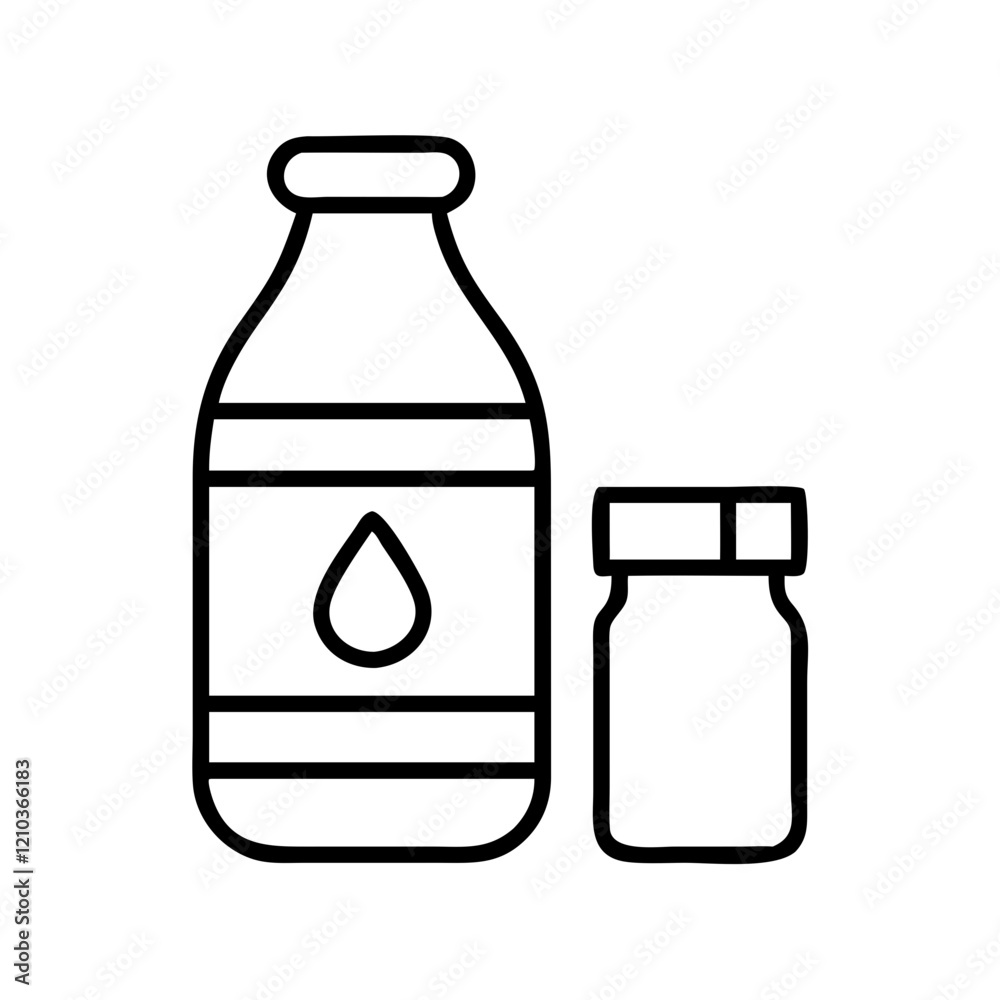 milk bottle icon, milk bottle line art - simple line art of milk bottle, perfect for milk bottle logos and icons milk bottle icon, milk bottle line art - simple line art of milk bottle, perfect for milk bottle logos and icons