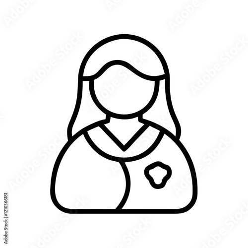 midwife icon, midwife line art - simple line art of midwife, perfect for midwife logos and icons