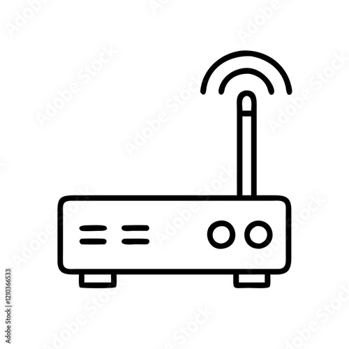 modem icon, modem line art - simple line art of modem, perfect for modem logos and icons