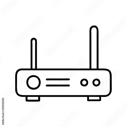 modem icon, modem line art - simple line art of modem, perfect for modem logos and icons