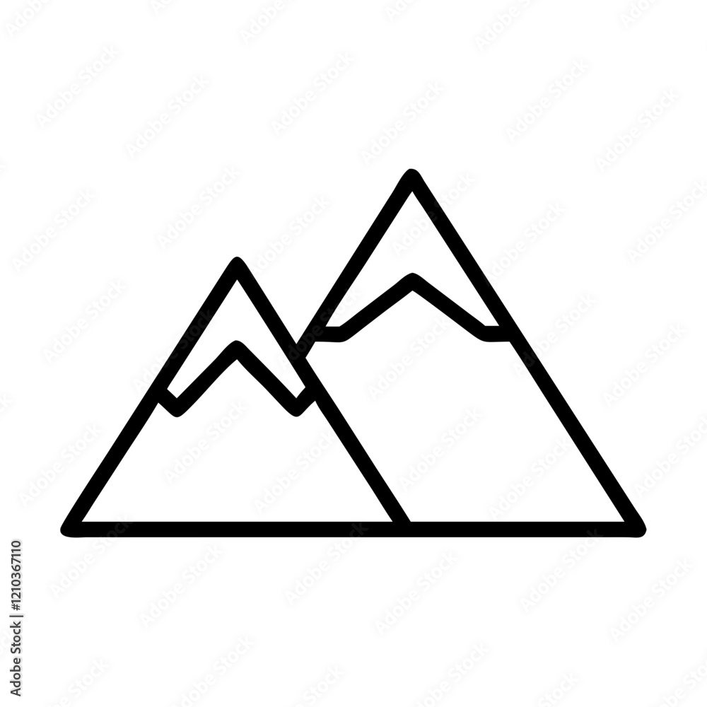 mountain icon, mountain line art - simple line art of mountain, perfect for mountain logos and icons mountain icon, mountain line art - simple line art of mountain, perfect for mountain logos and icons
