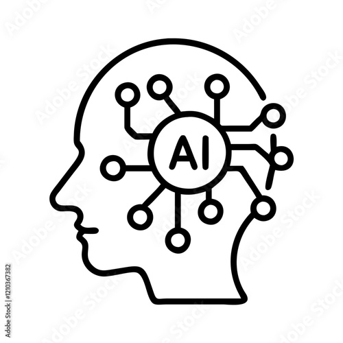multi agent ai icon, multi agent ai line art - simple line art of multi agent ai, perfect for multi agent ai logos and icons
