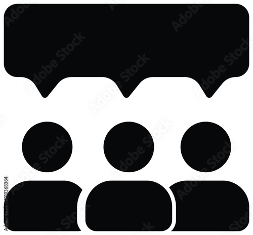 Representing community or collaborative work communication, with transparent background.