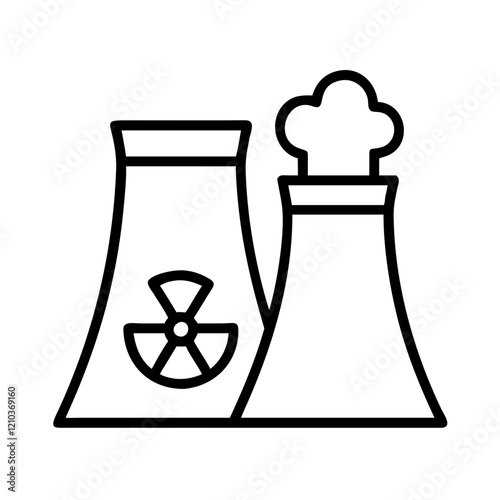 nuclear energy icon, nuclear energy line art - simple line art of nuclear energy, perfect for nuclear energy logos and icons