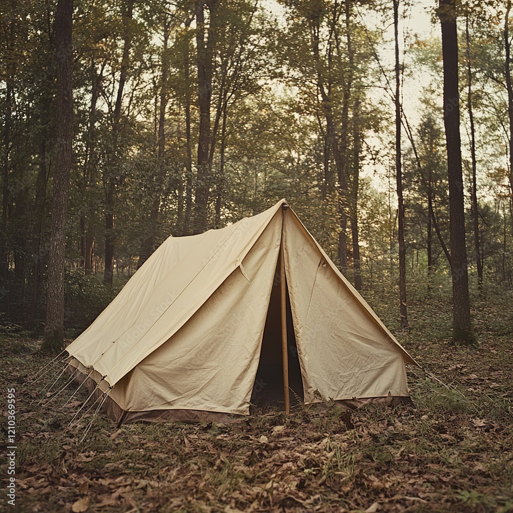 Canvas Tent in the Forest: A Camping Adventure Canvas Tent in the Forest: A Camping Adventure