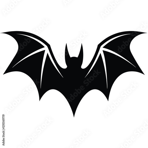 A simple bat icon with outstretched wings, clean lines, and minimalistic details.