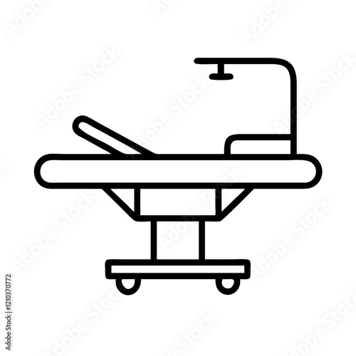 operating table icon, operating table line art - simple line art of operating table, perfect for operating table logos and icons