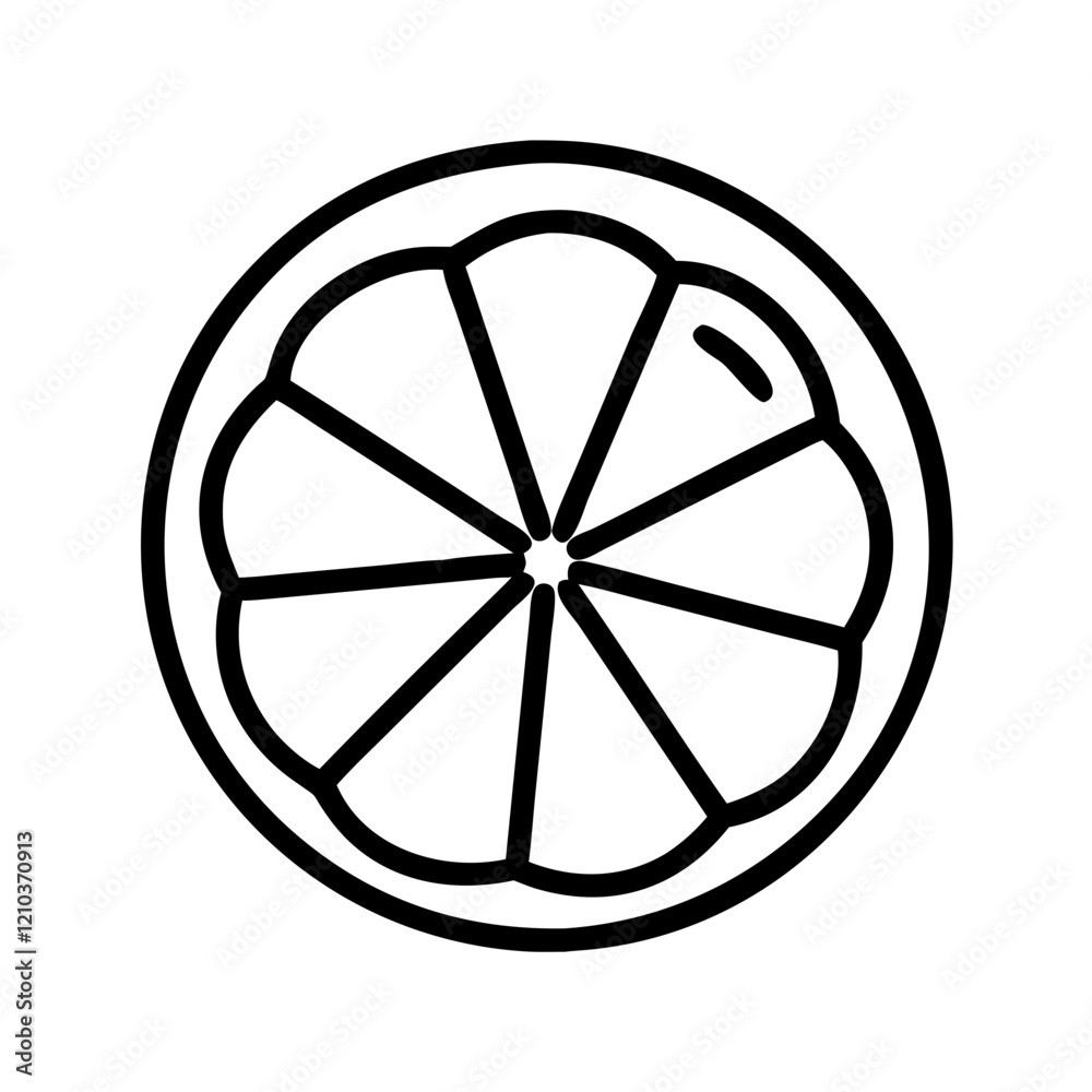 orange slice icon, orange slice line art - simple line art of orange slice, perfect for orange slice logos and icons orange slice icon, orange slice line art - simple line art of orange slice, perfect for orange slice logos and icons
