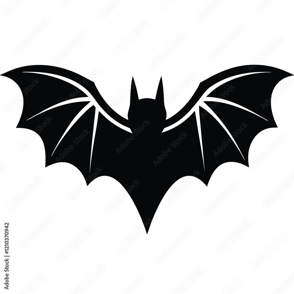 A simple bat icon with outstretched wings, clean lines, and minimalistic details. A simple bat icon with outstretched wings, clean lines, and minimalistic details.