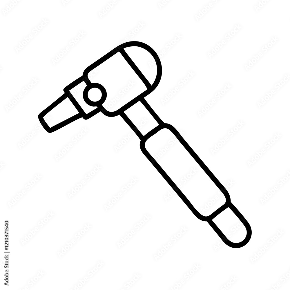 otoscope icon, otoscope line art - simple line art of otoscope, perfect for otoscope logos and icons otoscope icon, otoscope line art - simple line art of otoscope, perfect for otoscope logos and icons