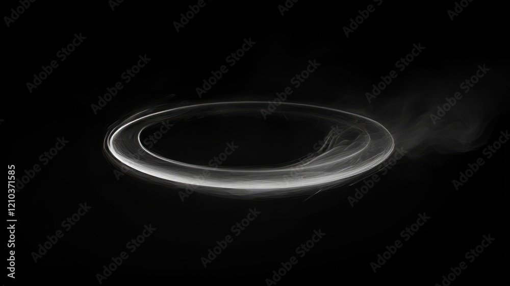 Dark smoke ring with soft blurred edges, floating seamlessly, abstract and artistic, moody and ethereal, light gray to black gradient, subtle transitions, floating effect Dark smoke ring with soft blurred edges, floating seamlessly, abstract and artistic, moody and ethereal, light gray to black gradient, subtle transitions, floating effect