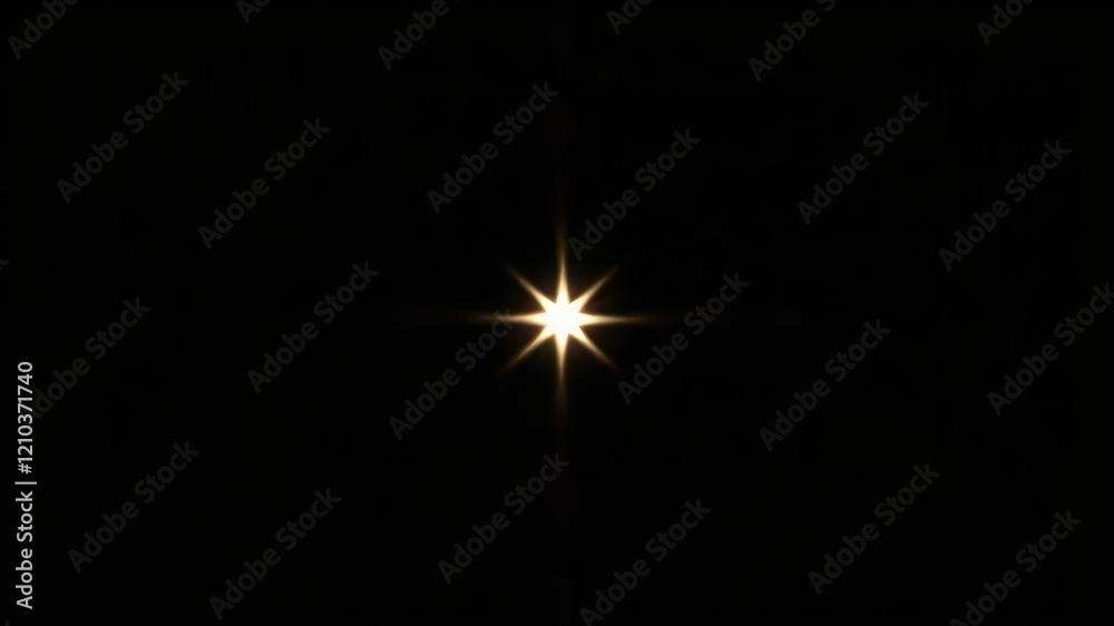 Fototapeta premium Close-up of a single star shining brightly in the darkness, celestial body, astronomy, twinkling light