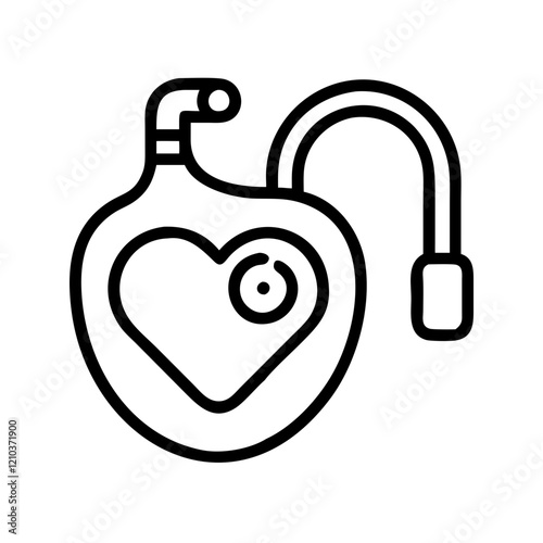 pacemaker icon, pacemaker line art - simple line art of pacemaker, perfect for pacemaker logos and icons