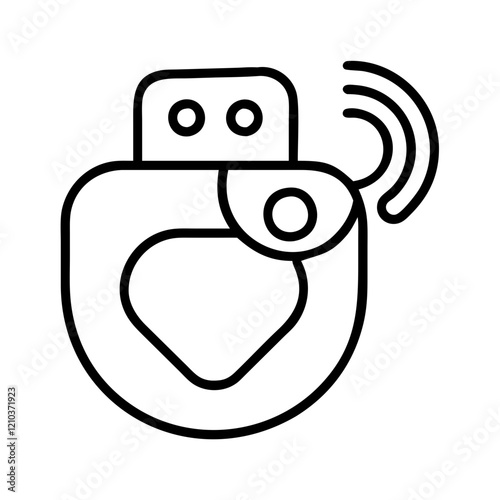 pacemaker icon, pacemaker line art - simple line art of pacemaker, perfect for pacemaker logos and icons
