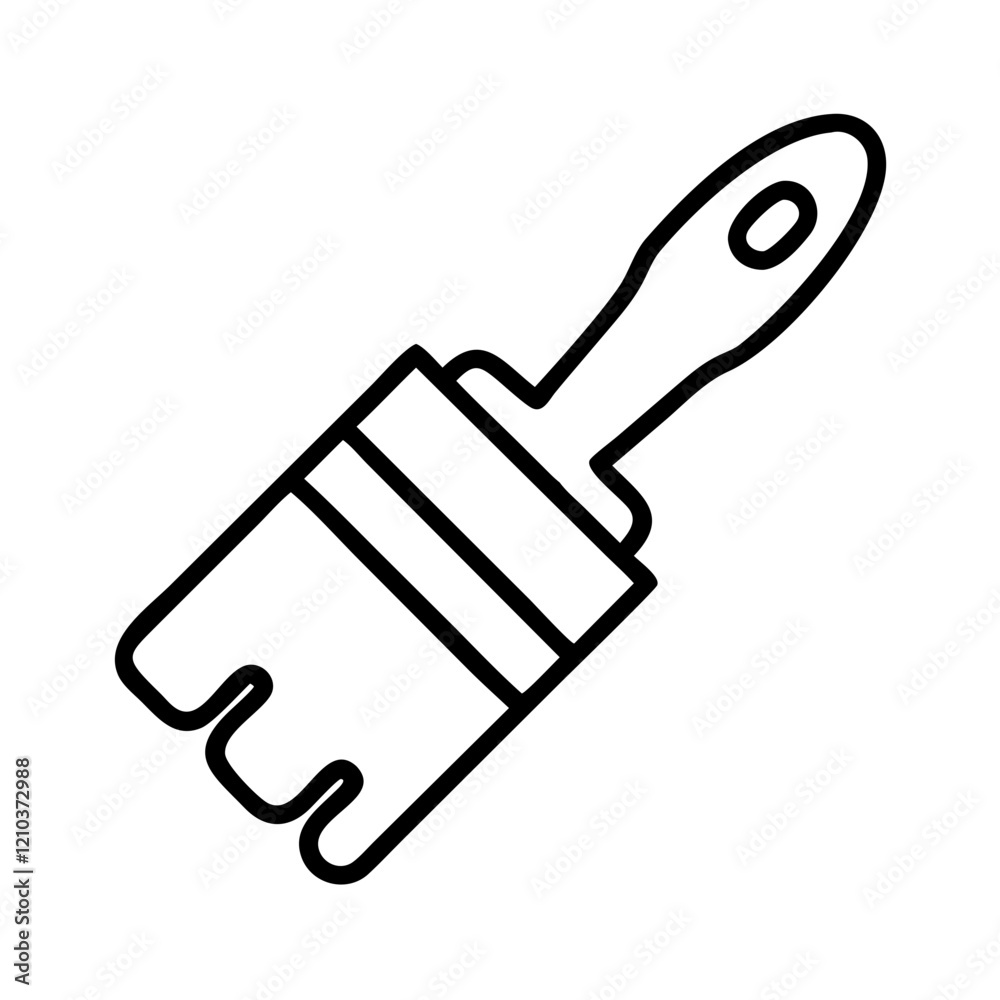 paintbrush icon, paintbrush line art - simple line art of paintbrush, perfect for paintbrush logos and icons paintbrush icon, paintbrush line art - simple line art of paintbrush, perfect for paintbrush logos and icons