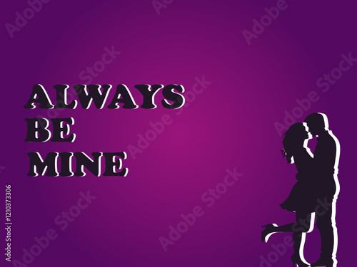 Valentine's Day , Silhouette loving couple holding hands Each other,