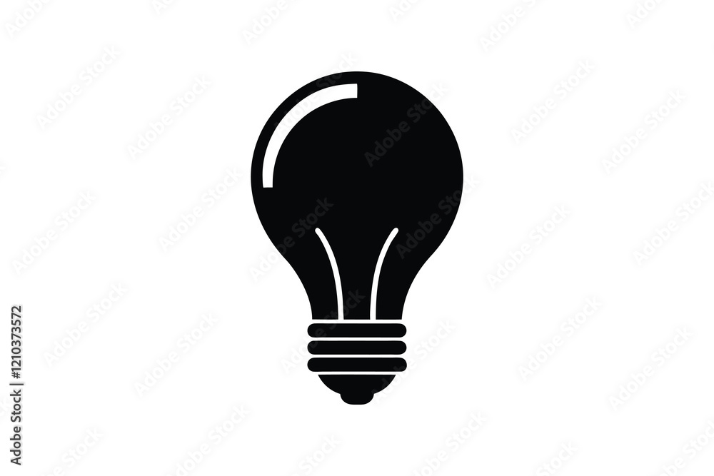 Lamp bulb icon vector art silhouette illustration design Lamp bulb icon vector art silhouette illustration design