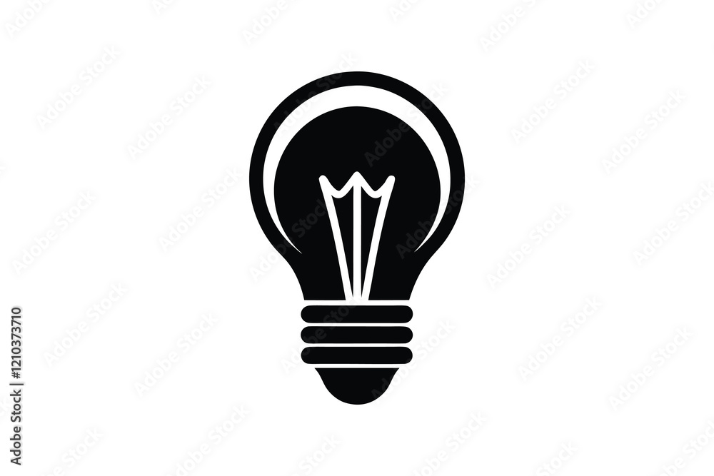 Lamp bulb icon vector art silhouette illustration design Lamp bulb icon vector art silhouette illustration design