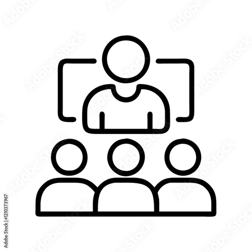 participants icon, participants line art - simple line art of participants, perfect for participants logos and icons