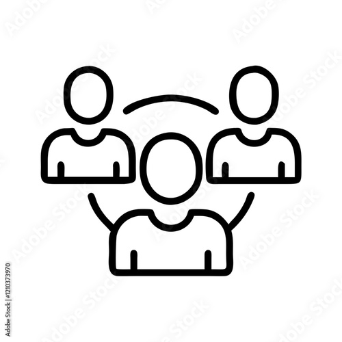 participants icon, participants line art - simple line art of participants, perfect for participants logos and icons