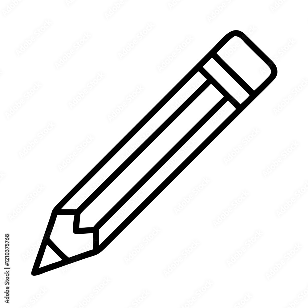 pencil icon, pencil line art - simple line art of pencil, perfect for pencil logos and icons pencil icon, pencil line art - simple line art of pencil, perfect for pencil logos and icons