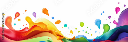Rainbow Explosion Dynamic Waves of Color Background