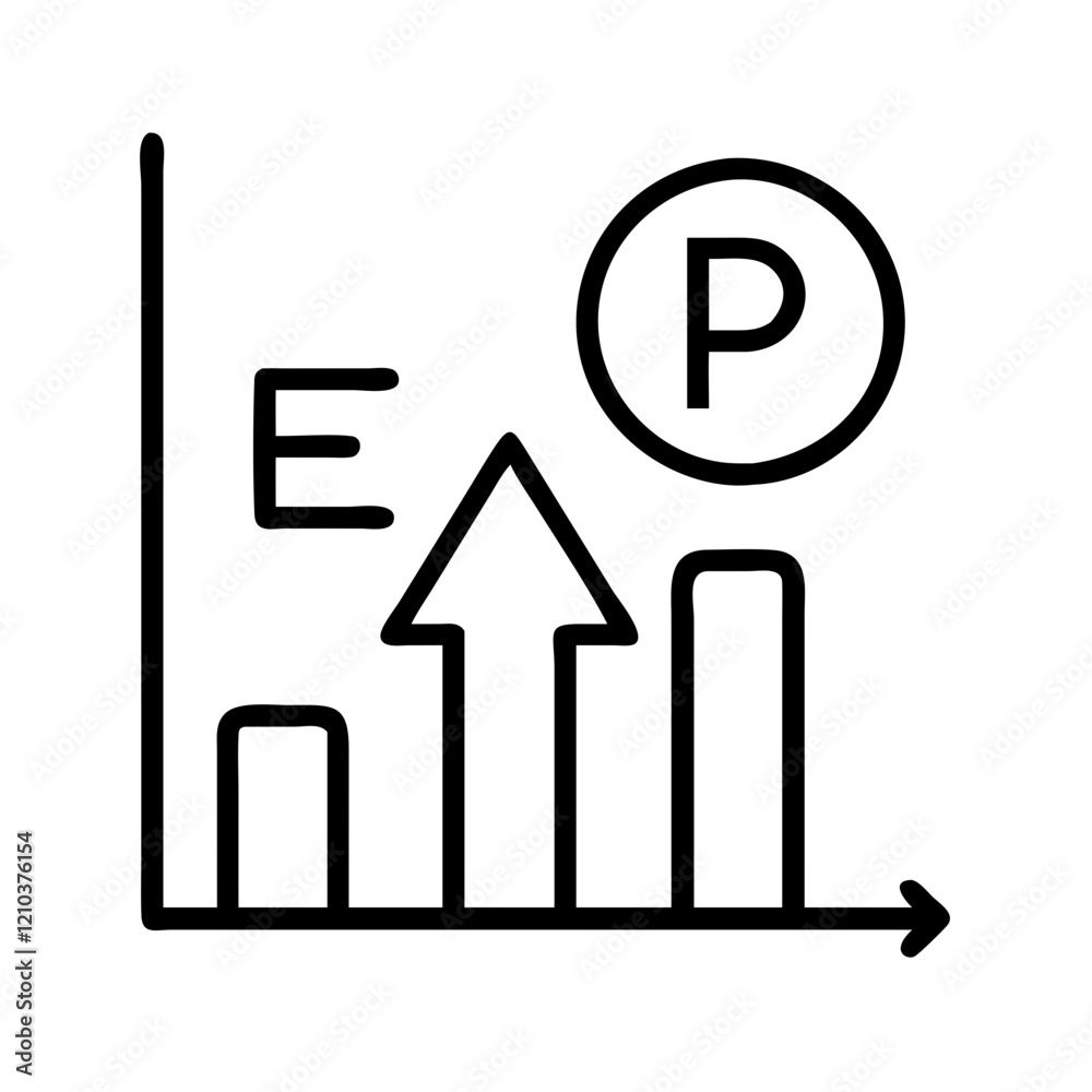 p e ratio icon, p e ratio line art - simple line art of p e ratio, perfect for p e ratio logos and icons p e ratio icon, p e ratio line art - simple line art of p e ratio, perfect for p e ratio logos and icons