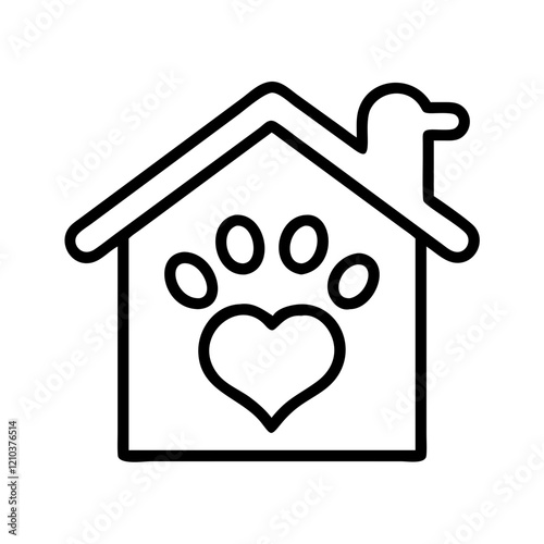 pet adoption icon, pet adoption line art - simple line art of pet adoption, perfect for pet adoption logos and icons