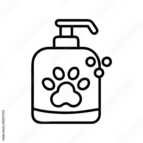 pet shampoo icon, pet shampoo line art - simple line art of pet shampoo, perfect for pet shampoo logos and icons