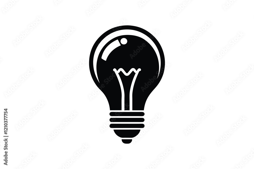 Lamp bulb icon vector art silhouette illustration design Lamp bulb icon vector art silhouette illustration design