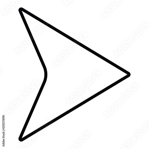 Navigation Arrow  Flat Icon Isolated On White Background