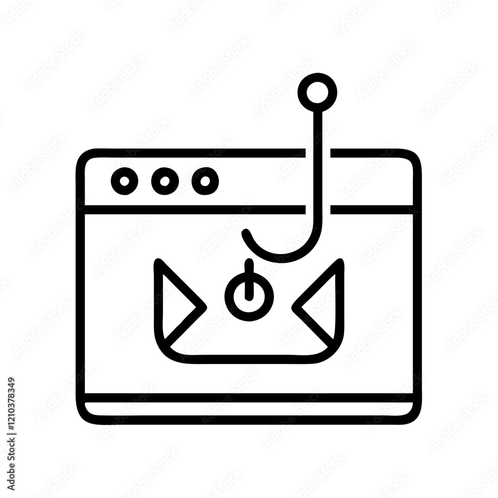 phishing attack icon, phishing attack line art - simple line art of phishing attack, perfect for phishing attack logos and icons phishing attack icon, phishing attack line art - simple line art of phishing attack, perfect for phishing attack logos and icons