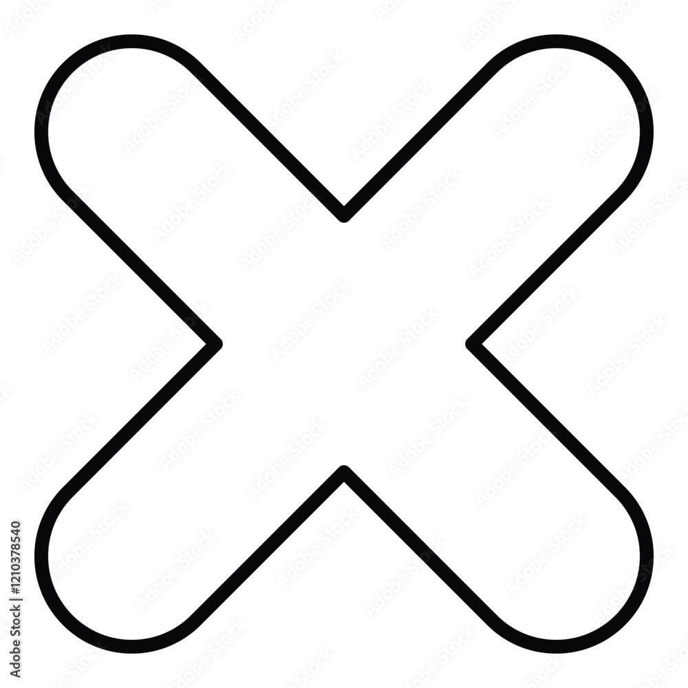 Cancel Shape Flat Icon Isolated On White Background Cancel Shape Flat Icon Isolated On White Background
