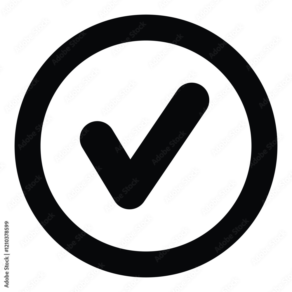 Check Mark Flat Icon Isolated On White Background Check Mark Flat Icon Isolated On White Background