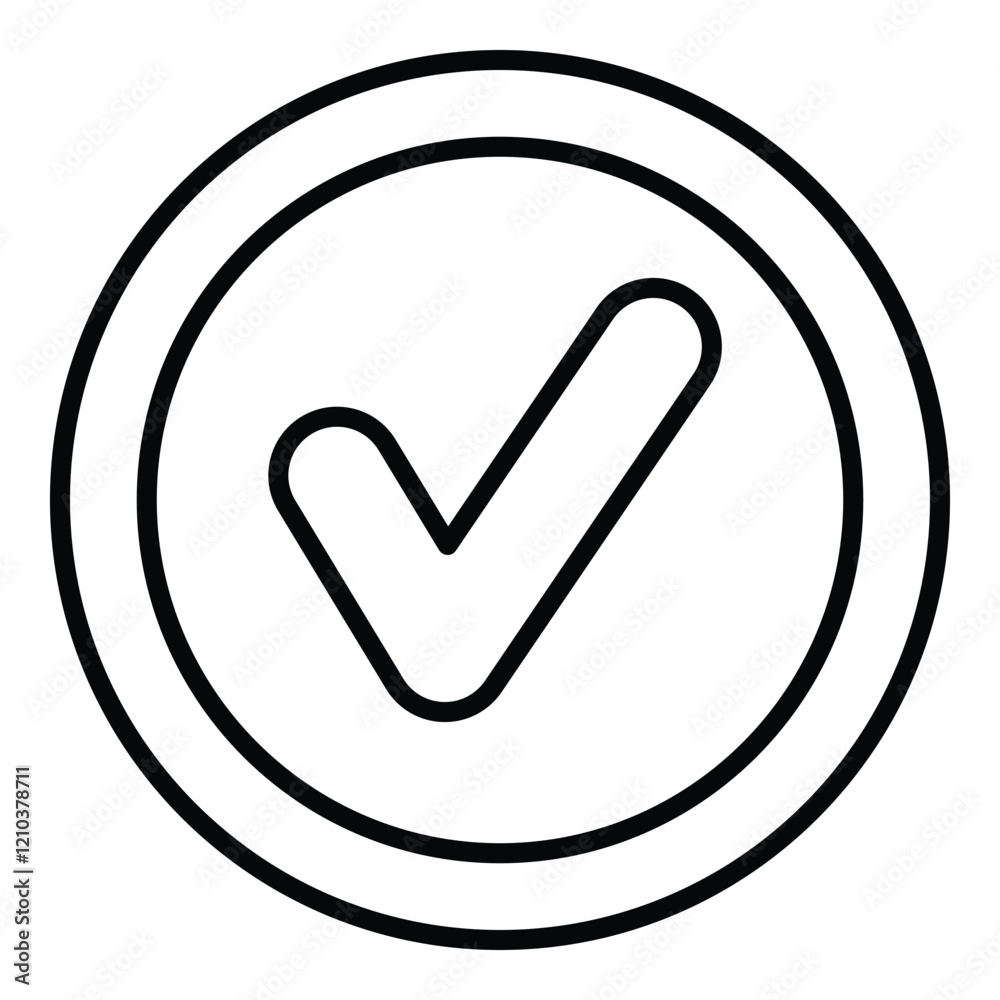 Check Mark Flat Icon Isolated On White Background Check Mark Flat Icon Isolated On White Background