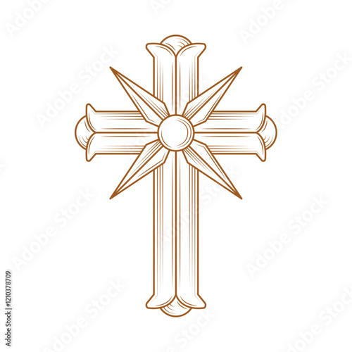 scientology cross sketch design
