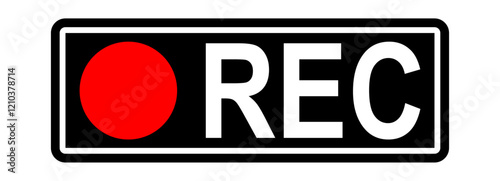 Recording Buttons Record Button Vector Illustration Isolated on Transparent Backgrond