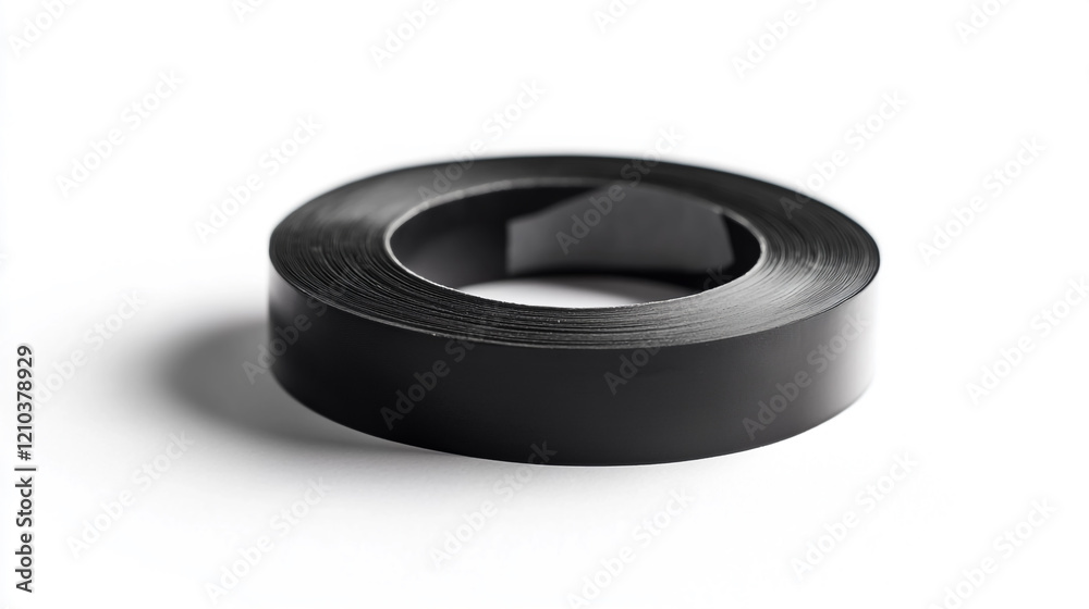 Black insulating tape isolated on white background full depth of feild. Black insulating tape isolated on white background full depth of feild.