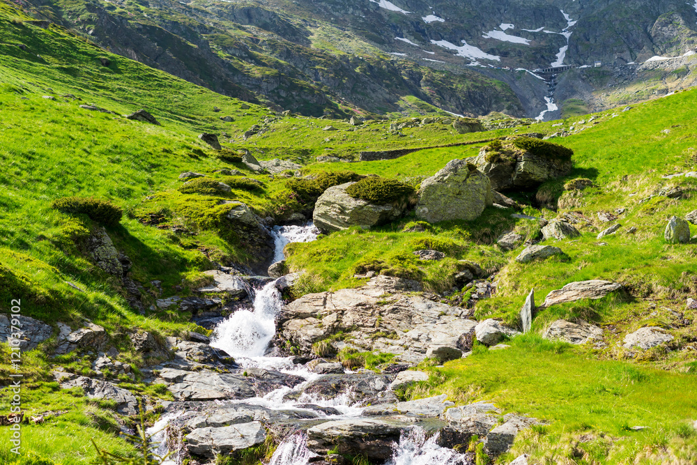 Romania, mountain views along the Transfagarasan highway