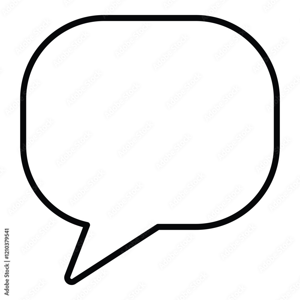 Speech Bubble Flat Icon Isolated On White Background Speech Bubble Flat Icon Isolated On White Background