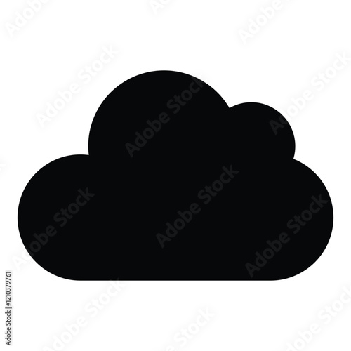 Cloud Flat Icon Isolated On White Background