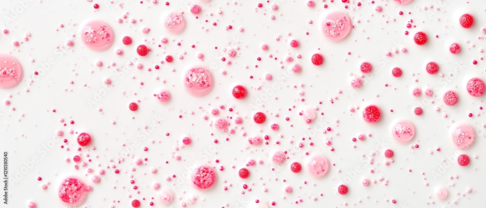 Clean white with tiny pink flowers Valentine's day Background Clean white with tiny pink flowers Valentine's day Background