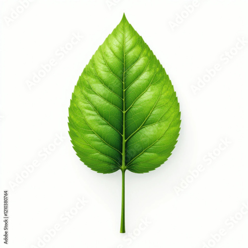 green leaf isolated on  white background.vector illustration.