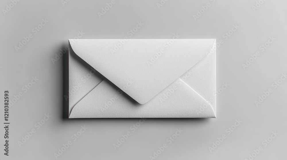 3D mockup of business stationery, featuring a grey envelope with a white notecard partially visible inside 3D mockup of business stationery, featuring a grey envelope with a white notecard partially visible inside