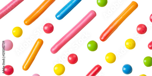 Assorted Sweets, Refreshing Drinks, and Gourmet Food Items on Transparent Background

