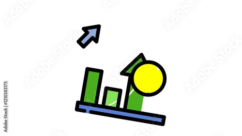 Margin growth with upward arrows, suitable for finance concepts, economic growth, investment themes, stock market illustrations, and business presentations.
