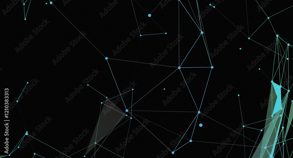 Abstract geometric network background with interconnected light blue dots and lines Abstract geometric network background with interconnected light blue dots and lines