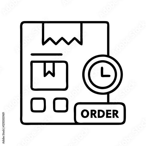 preorder icon, preorder line art - simple line art of preorder, perfect for preorder logos and icons